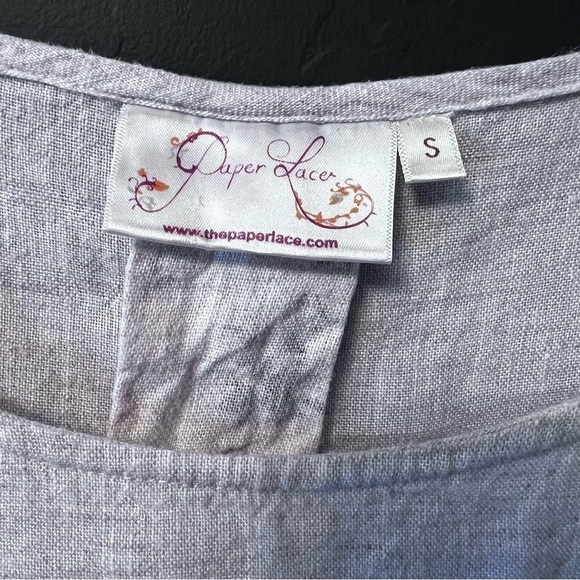 Paper Lacer women blouse Size: S color: Beige 100% Linen - Picture 4 of 11